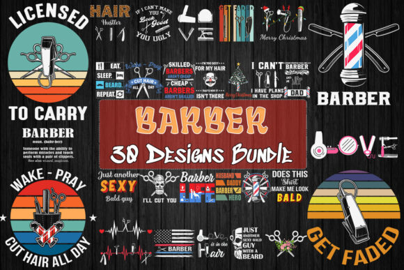 Barber Bundle SVG 30 Designs Review