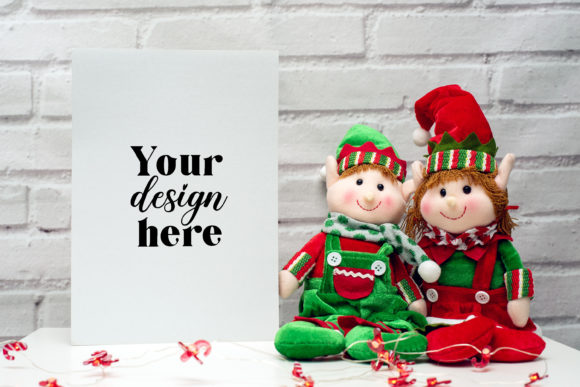 Christmas A4 Card Mockup. Elf Mockup 29 for Christmas Amp Projects