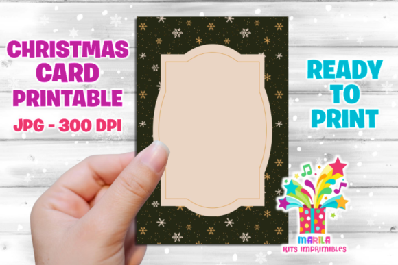 Christmas Card Printable 8 for Real Crafting and Print Templates