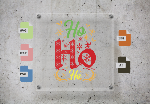 Christmas Ho Ho Ho Graphic Design Asset for Crafts