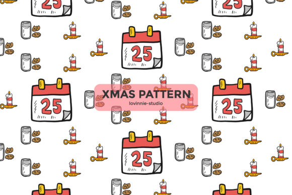 Christmas Pattern Calendar Vector Cute for Branding and Marketing