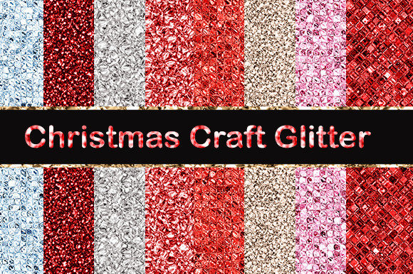 Christmas Red Blue Glitter Backgrounds for Handmade Creations