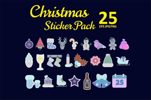 Christmas Sticker Icons for Handmade Creations