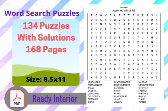 Christmas Word Search Puzzle Books for Kdp Interiors Branding