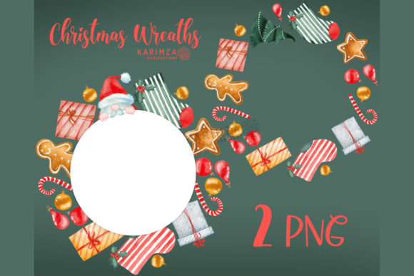 Christmas Wreath PNG for Crafts and Creative Design
