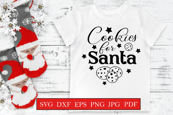 Cookies for Santa SVG Design for Crafts and Marketing