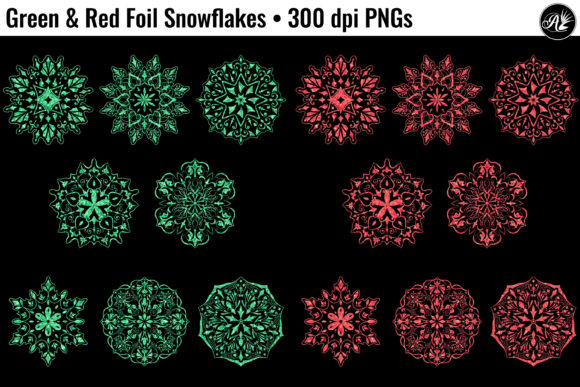 Green Red Foil Snowflakes Embroidery Review