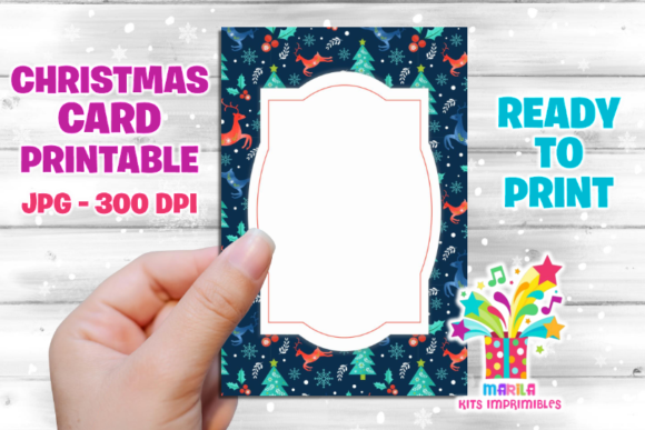 Nordic Christmas Card Printable 4 for Print Templates
