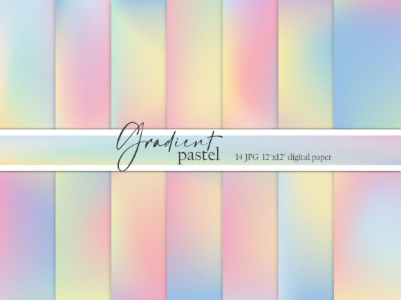 Pastel Gradient Digital Paper Patterns