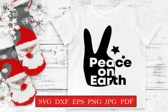 Peace on Earth - Christmas Quote SVG for Crafts