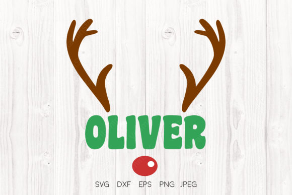 Reindeer Name Frame SVG for Christmas Crafts