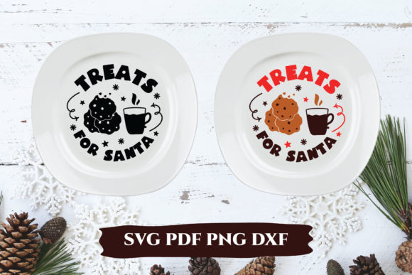Santa Cookie Plate Svg Cut File for Print Templates