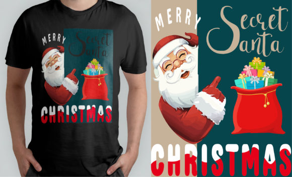 Secret Santa Christmas Print Templates for Branding and Marketing